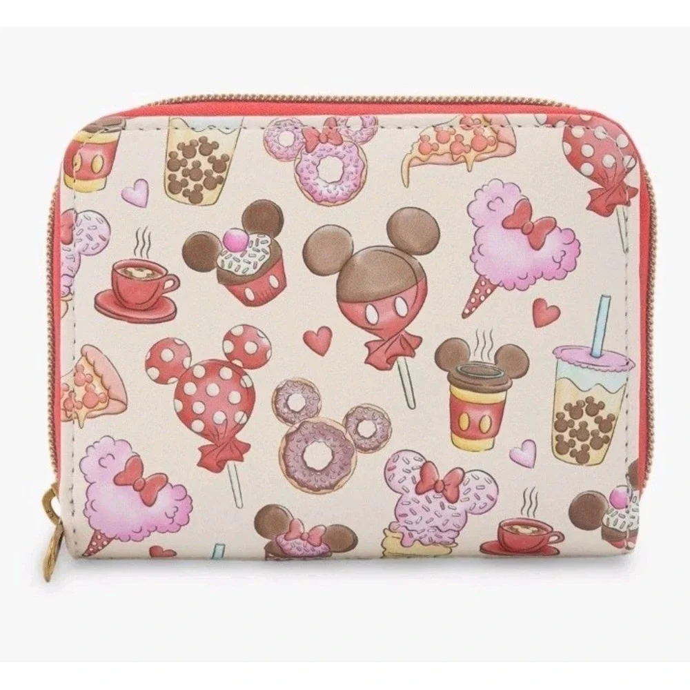 NWT Loungefly‎ Disney Mickey Mouse & Minnie Valentine's Day Heart Treats Wallet
